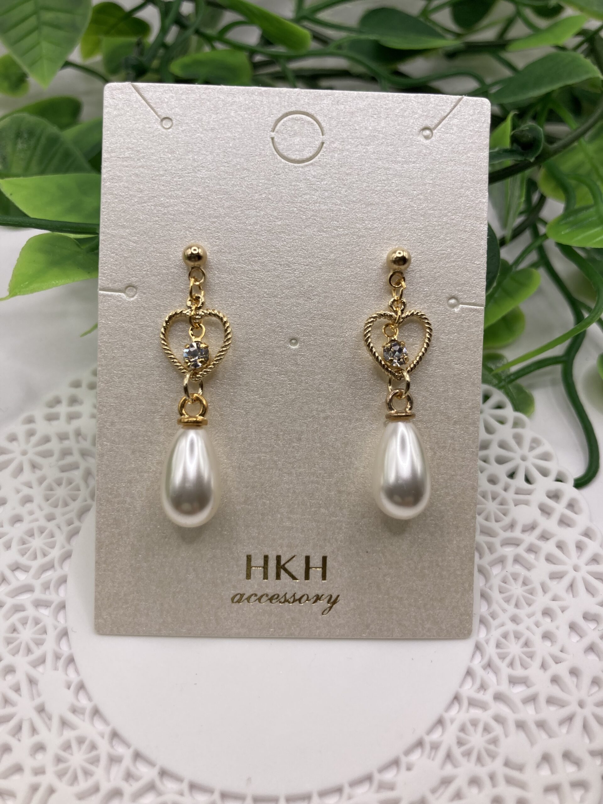 パール付きピアス p034 雫パール付きハートピアス❤︎ | Nevers 【公式】 通販