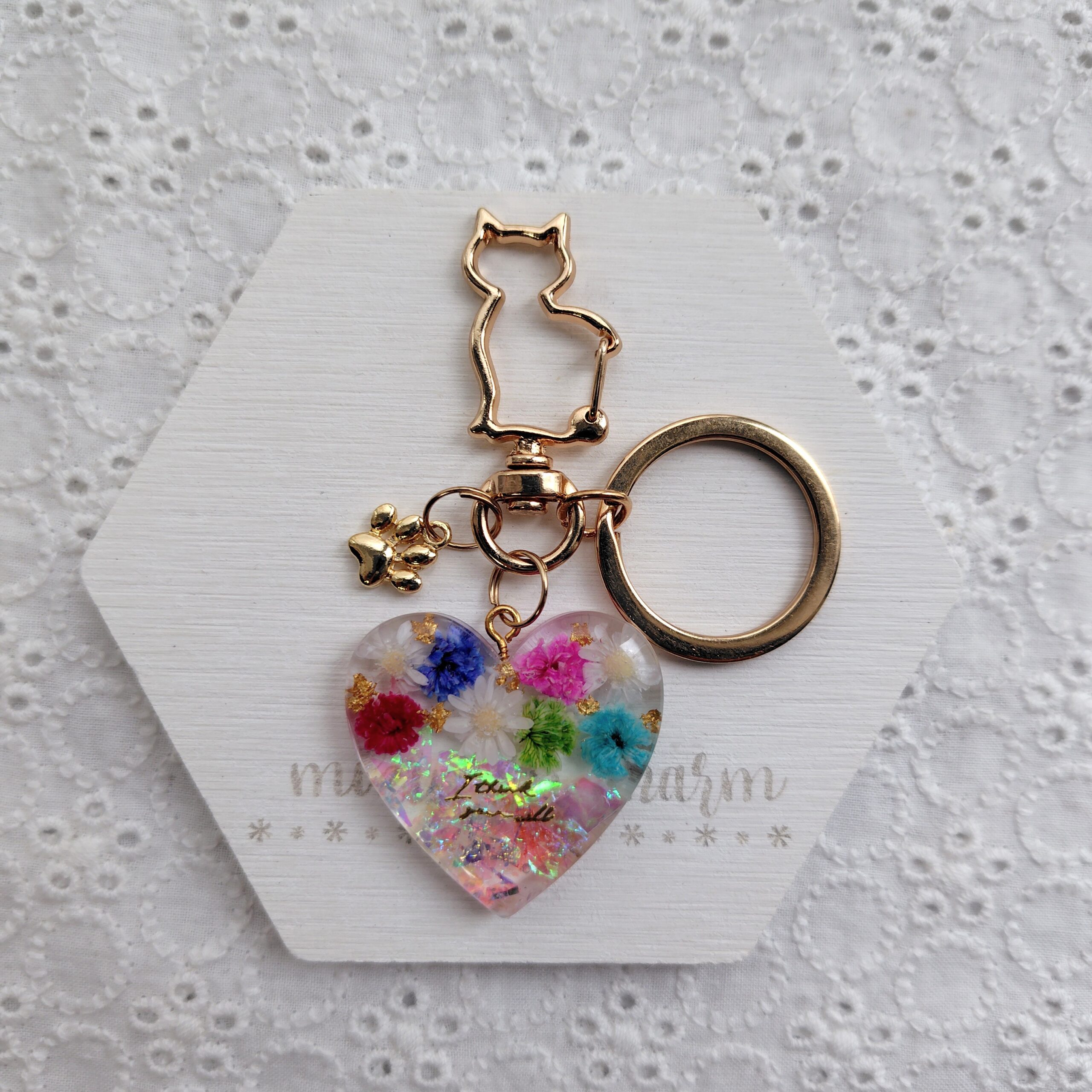 カラフルなめくじのキーホルダー お花&ホロ ハート キーホルダー カラフル | Nevers 【公式】 通販